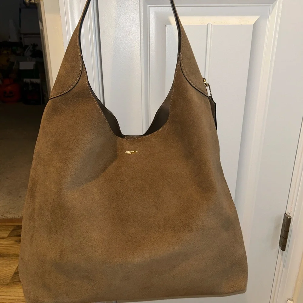 Coach Brown Suede Brooklyn 39 Shoulder Bag